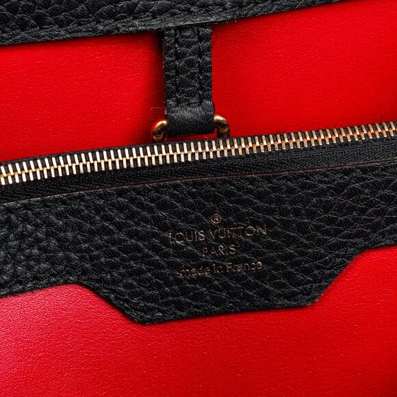 Louis Vuitton Capucines MM Black Taurillon Leather Satchel - Picture 13 of 14